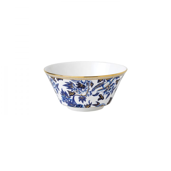 Hibiscus schaal - wit-blauw - Wedgwood