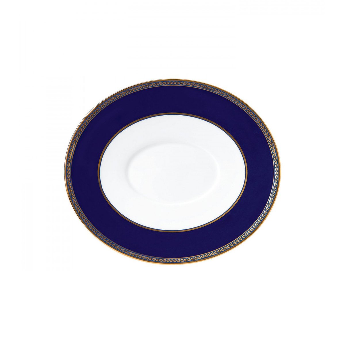 Wedgwood Renaissance Gold schotel voor sauskan blauw