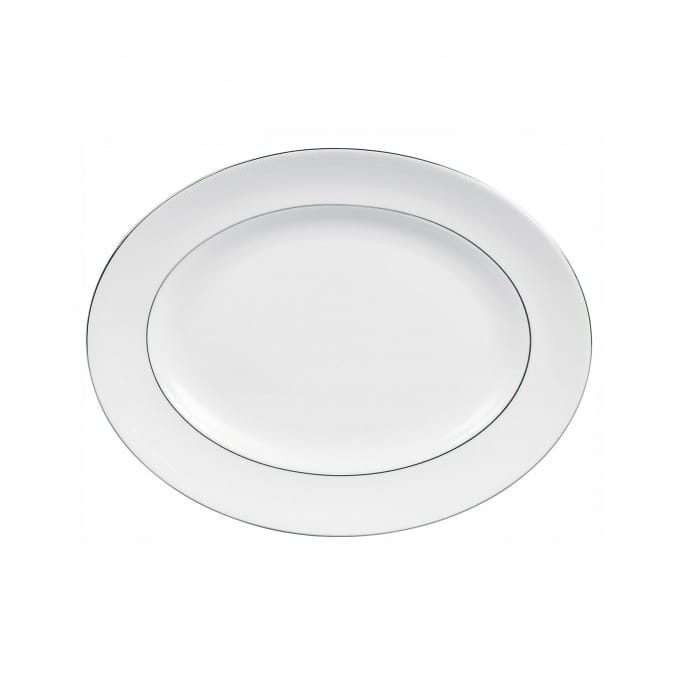 Vera Wang Blanc Sur Blanc serveerschaal ovaal - 35 cm - Wedgwood