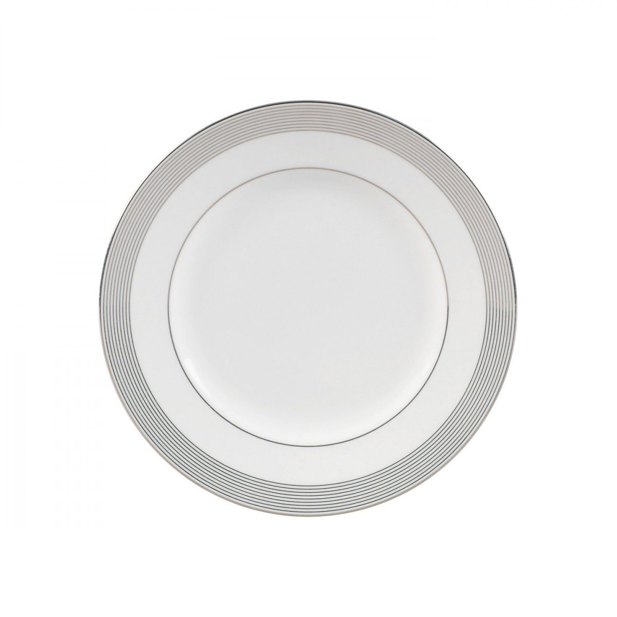 Wedgwood Vera Wang Grosgrain bord met grijze rand o 20 cm