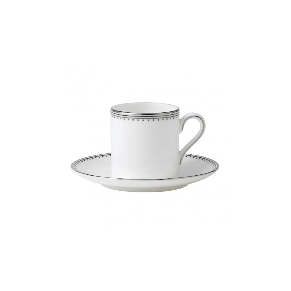 Vera Wang Grosgrain schotel voor espressokop, wit Wedgwood