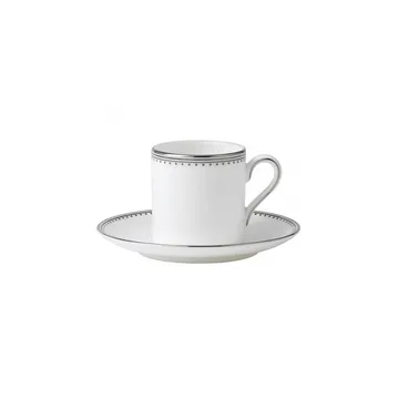Vera Wang Grosgrain schotel voor espressokop - wit - Wedgwood