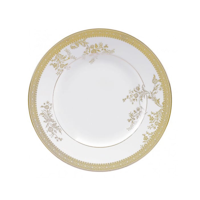 Wedgwood Vera Wang Lace Gold bord o 20 cm | Scandinavisch Interieur | Kleine borden | Wit