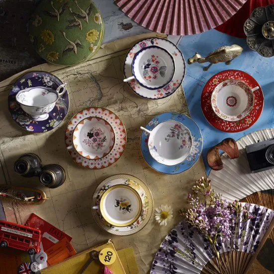 Wonderlust kleine theekop met schotel, midnight garden Wedgwood