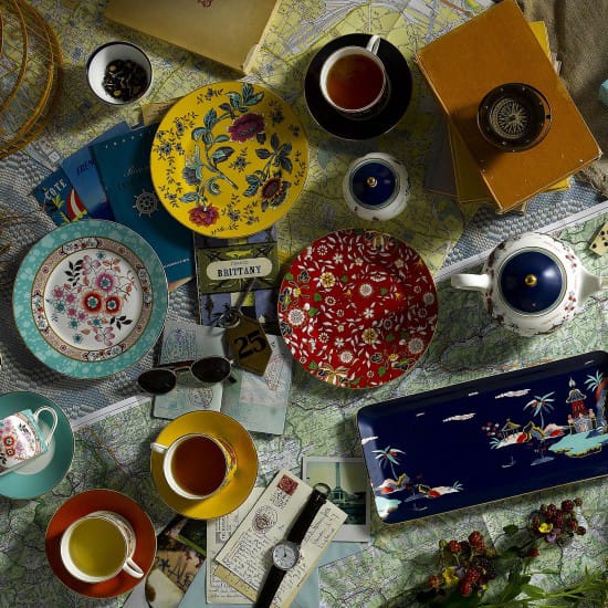 Wonderlust kop met schotel, camellia Wedgwood