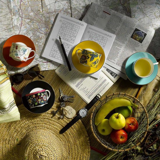 Wonderlust kop met schotel, yellow tonquin Wedgwood