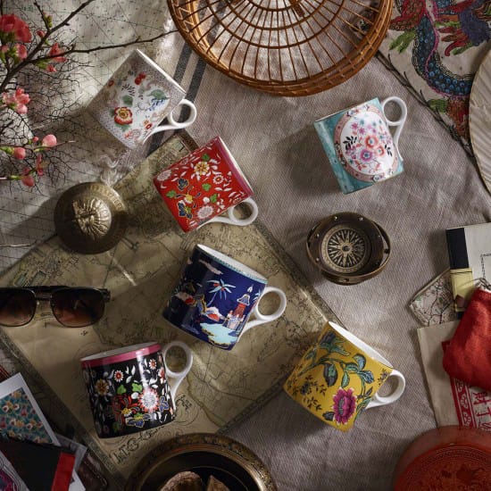 Wonderlust mok groot, yellow tonquin Wedgwood