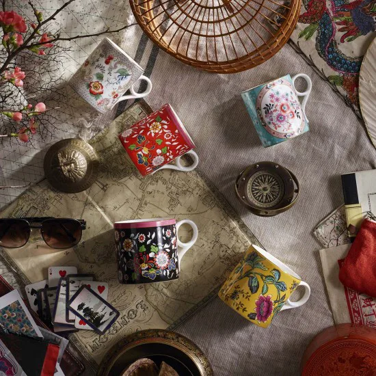 Wonderlust mok klein, rococo flowers Wedgwood