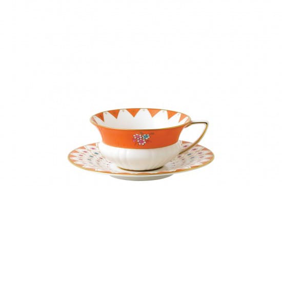 Wonderlust theekop met schotel - peony diamond - Wedgwood