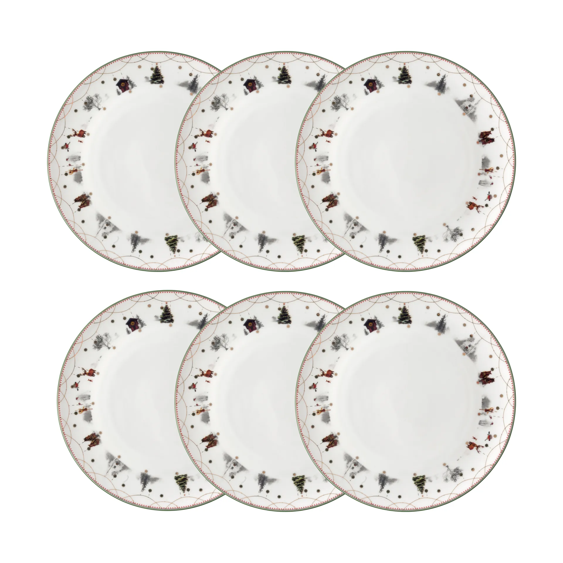 Julemorgen bord Ø20 cm 6-pack,  Wik & Walsøe