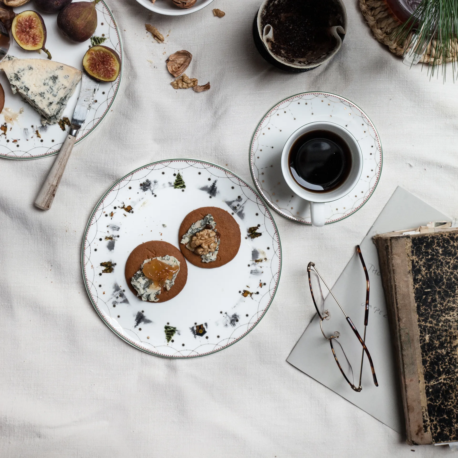 Julemorgen bord Ø20 cm 6-pack Wik & Walsøe