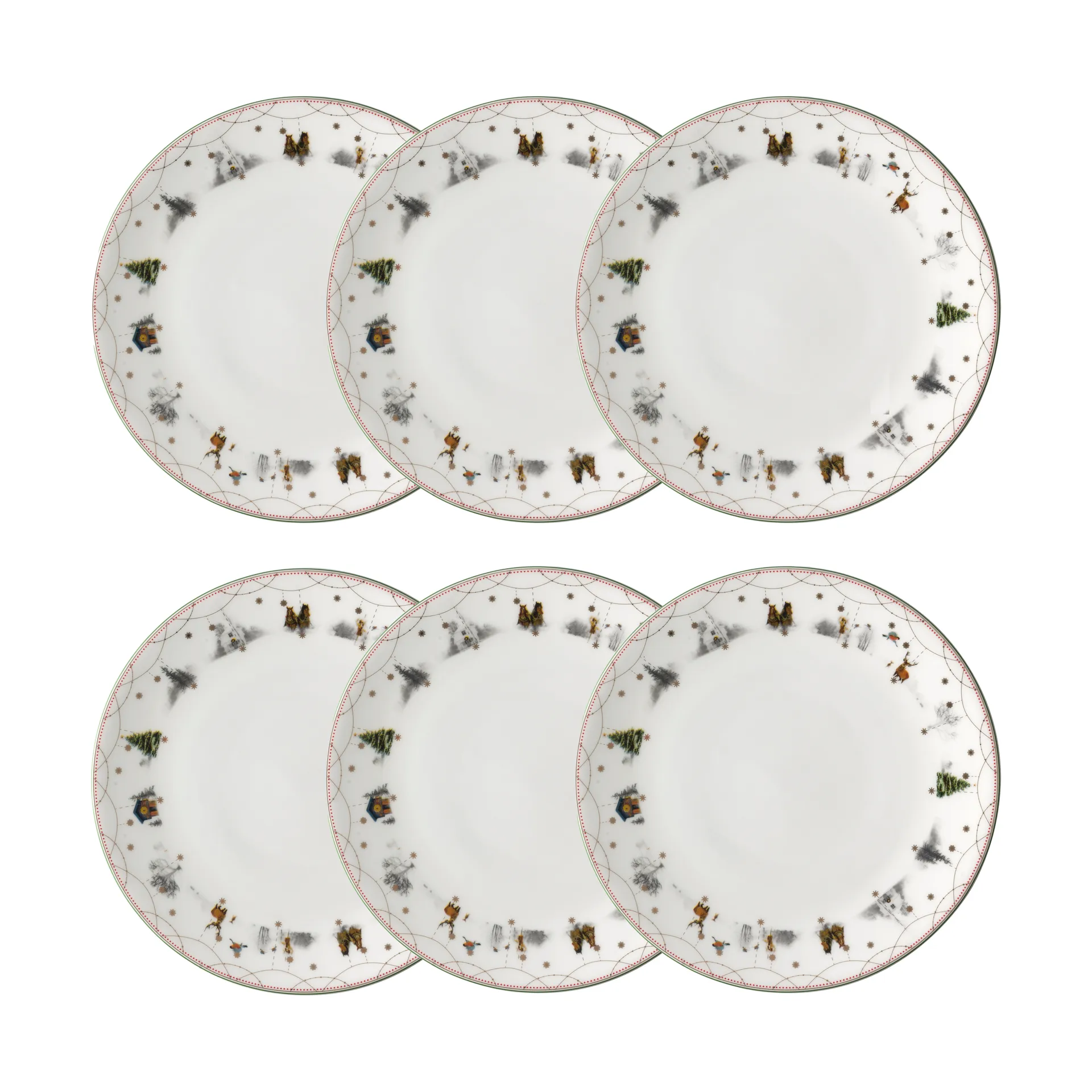 Julemorgen bord Ø28 cm 6-pack,  Wik & Walsøe
