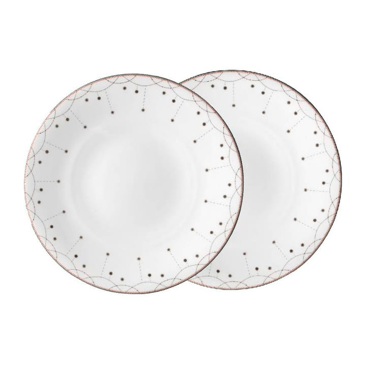 Julemorgen Girlander bord 2-pack Ø28 cm - Wit - Wik & Walsøe