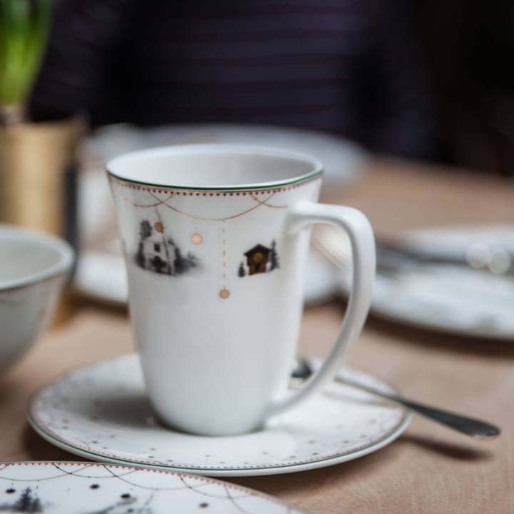 Julemorgen kop en schotel 20 cl., wit Wik & Walsøe