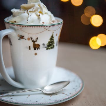 Julemorgen kop en schotel 20 cl. - wit - Wik & Walsøe