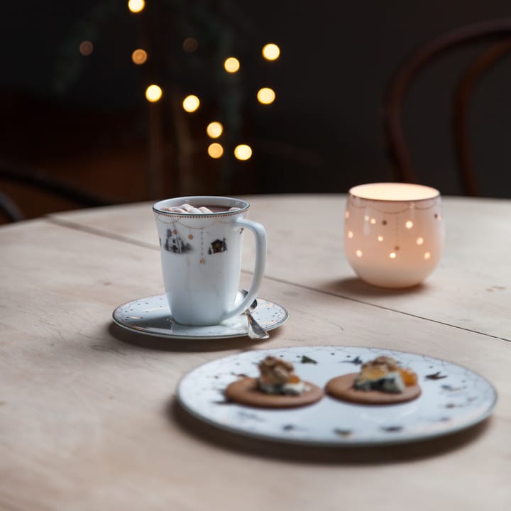 Julemorgen kop en schotel 20 cl., wit Wik & Walsøe