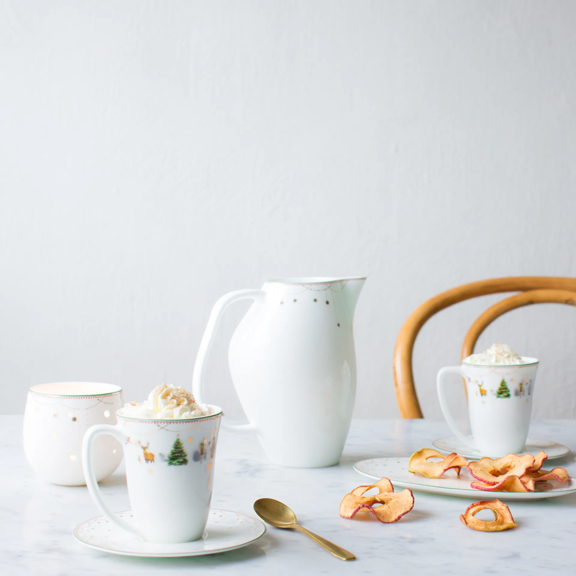 Julemorgen mok 30 cl. 2-pack, wit Wik & Walsøe