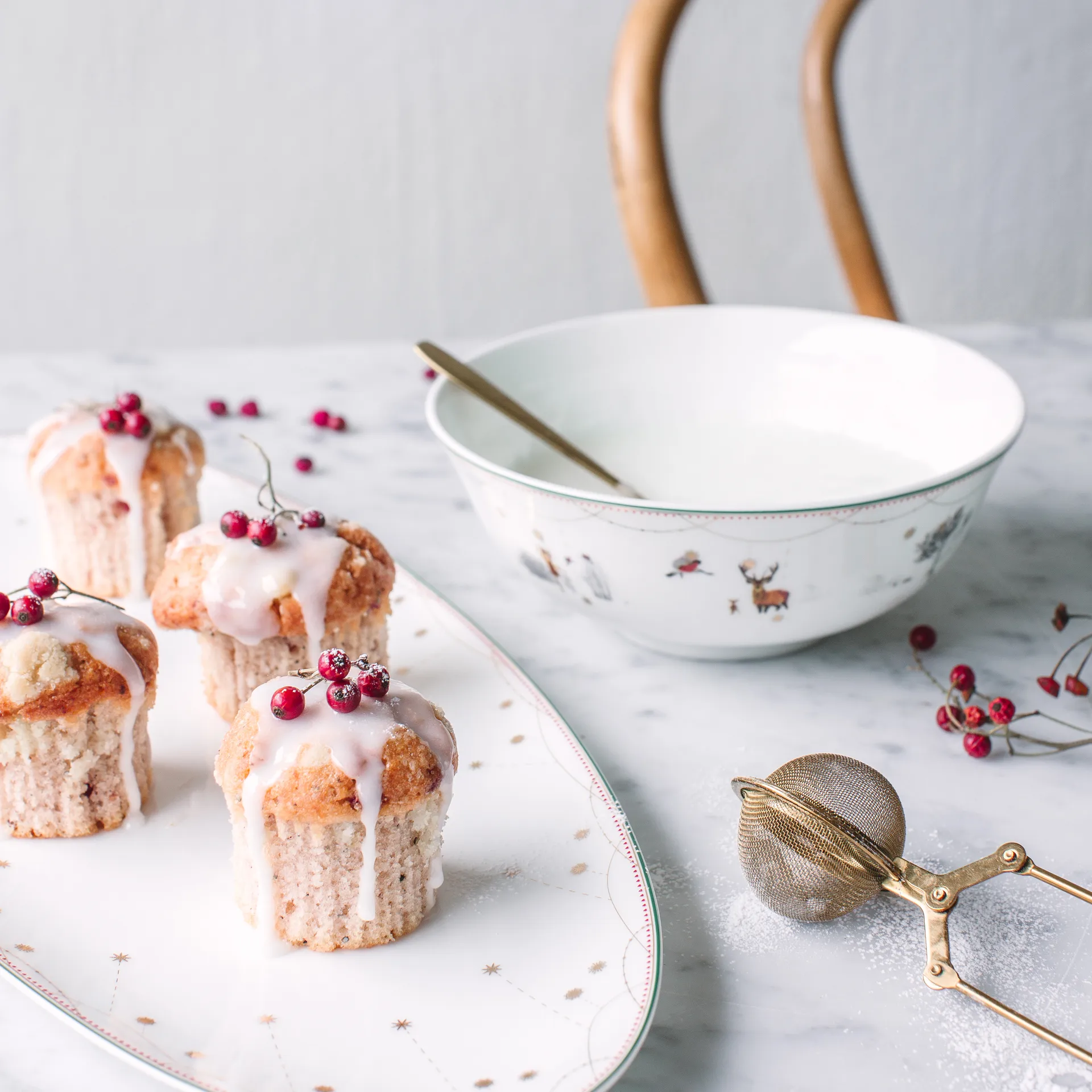 Julemorgen schaal, 22 cm. Wik & Walsøe