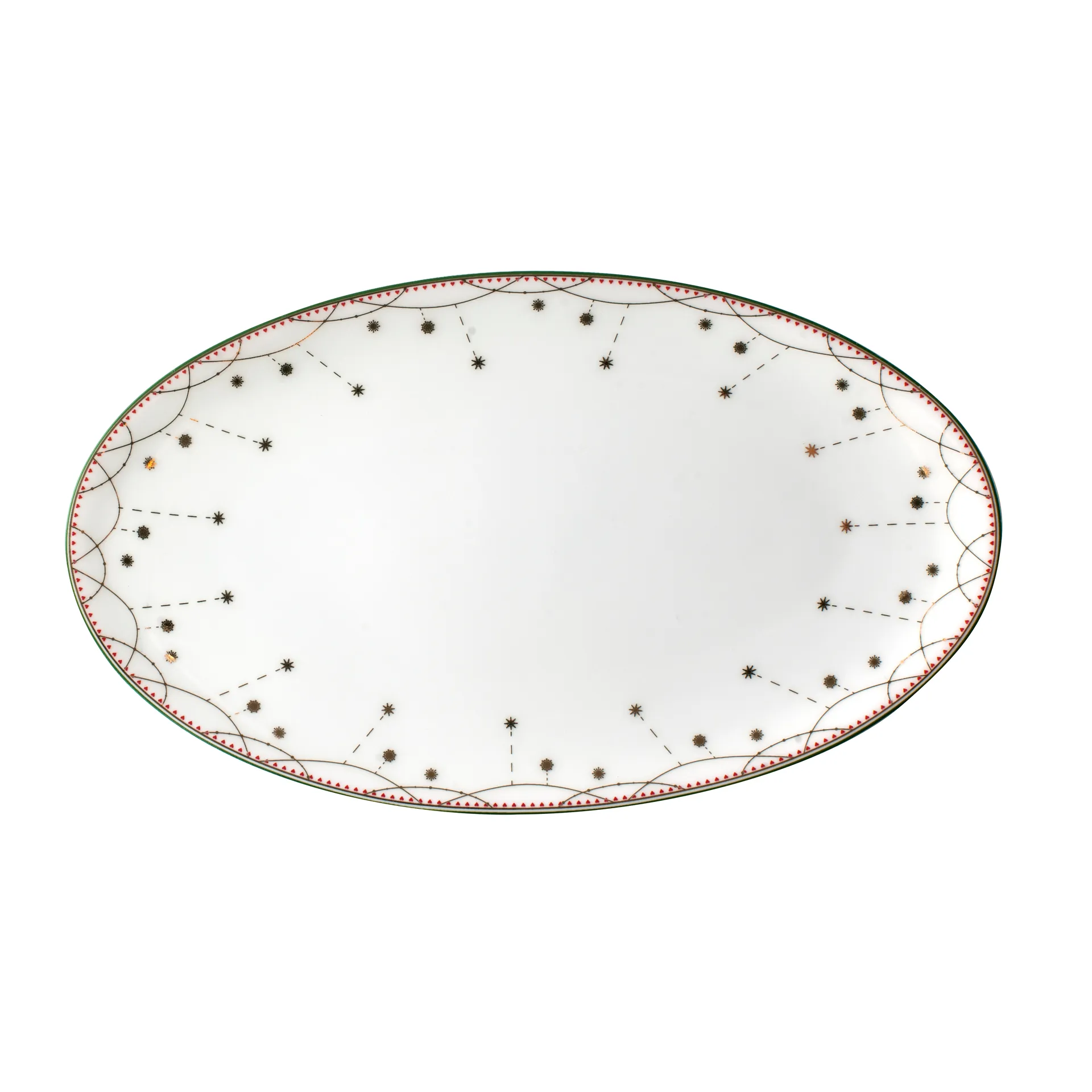 Julemorgen serveerschotel ovaal, 20 cm. Wik & Walsøe