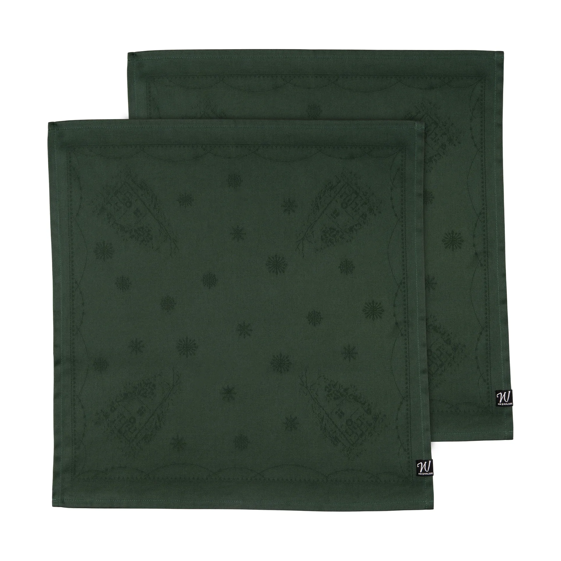 Julemorgen stoffen servet 45x45 cm 2-pack, Groen Wik & Walsøe