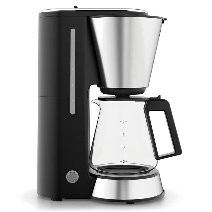 Kitchenminis koffiezetapparaat glas 5 kopjes - Zwart-zilver - WMF