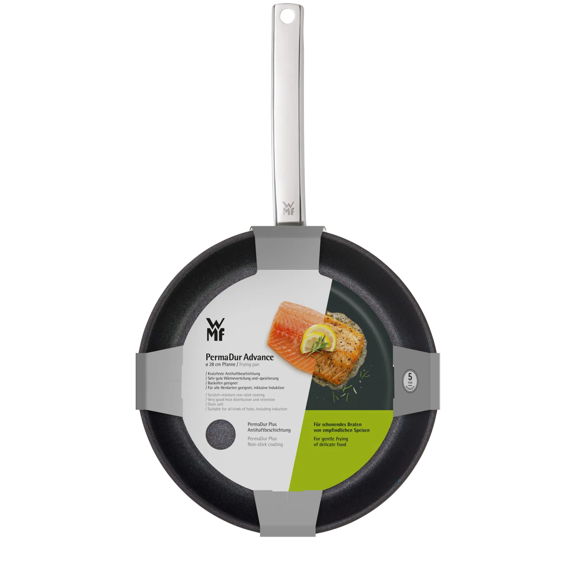 PermaDur Advance koekenpan 28 cm, Roestvrij staal WMF