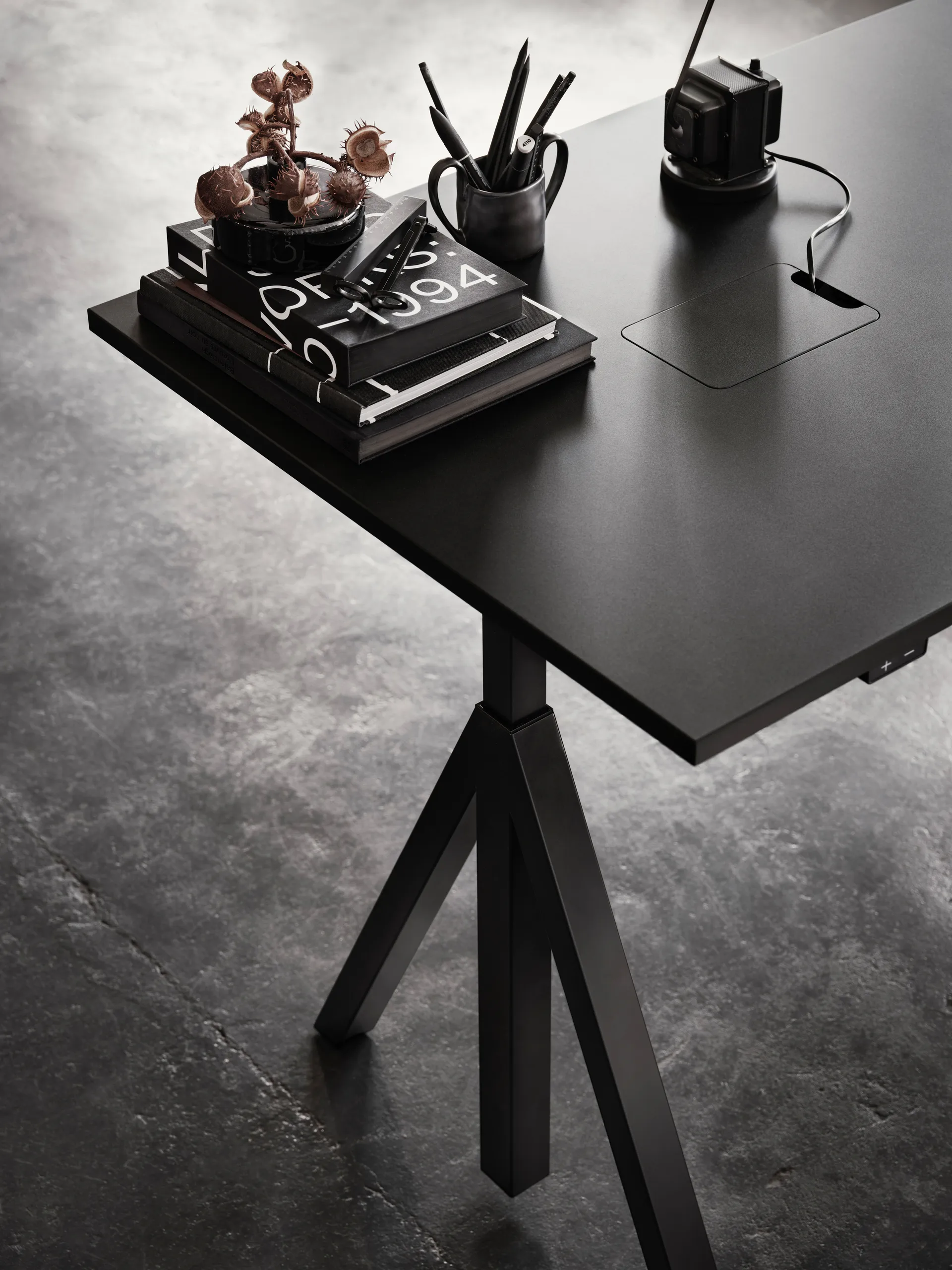 Works bureau zwart 90x180 cm Works