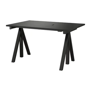 Works in hoogte verstelbaar bureau zwart 78x120 cm - Works