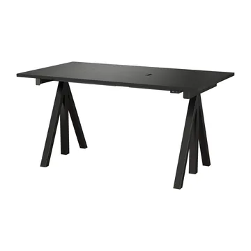 Works in hoogte verstelbaar bureau zwart 78x140 cm - Works