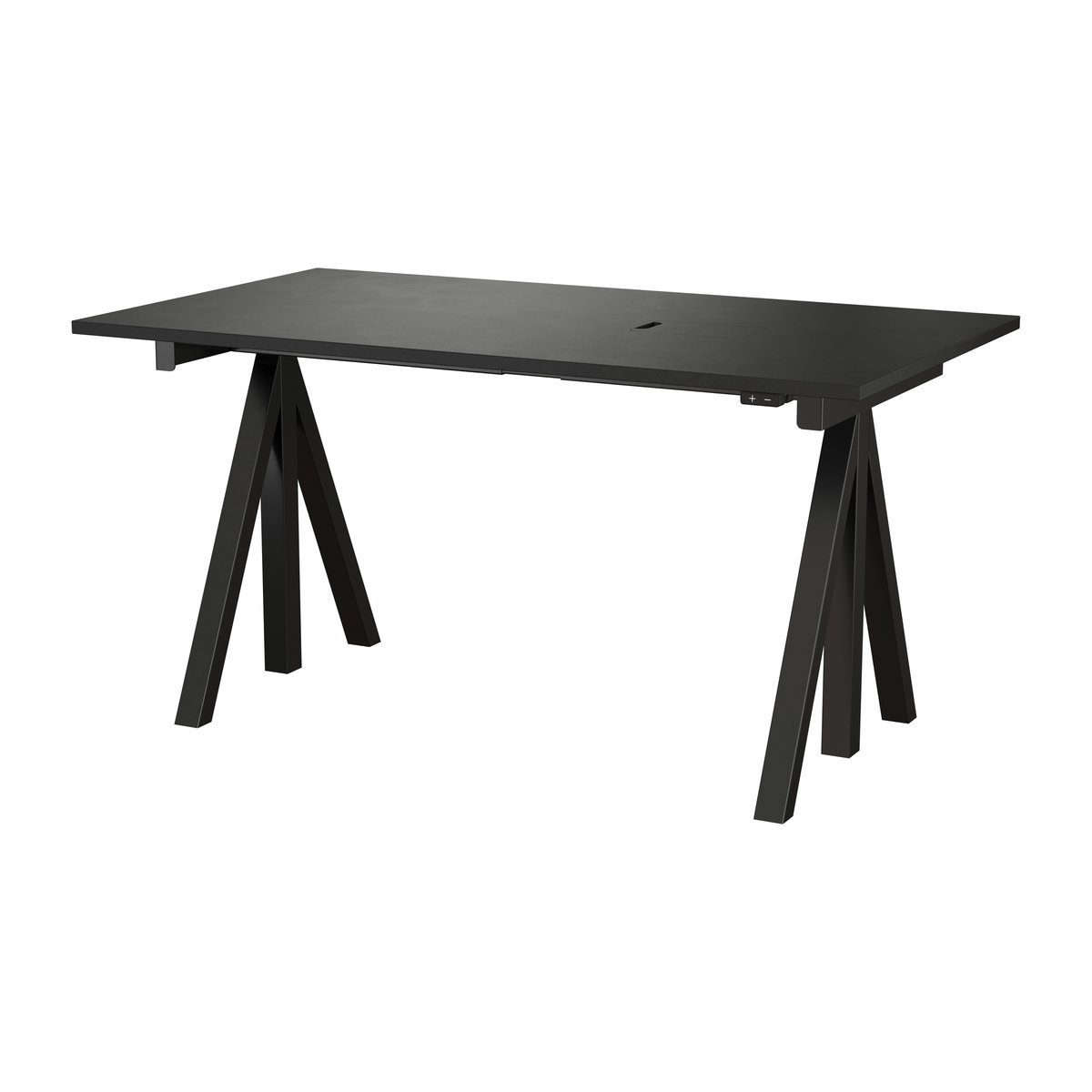 Works in hoogte verstelbaar bureau zwart 78x140 cm | Scandinavisch Interieur