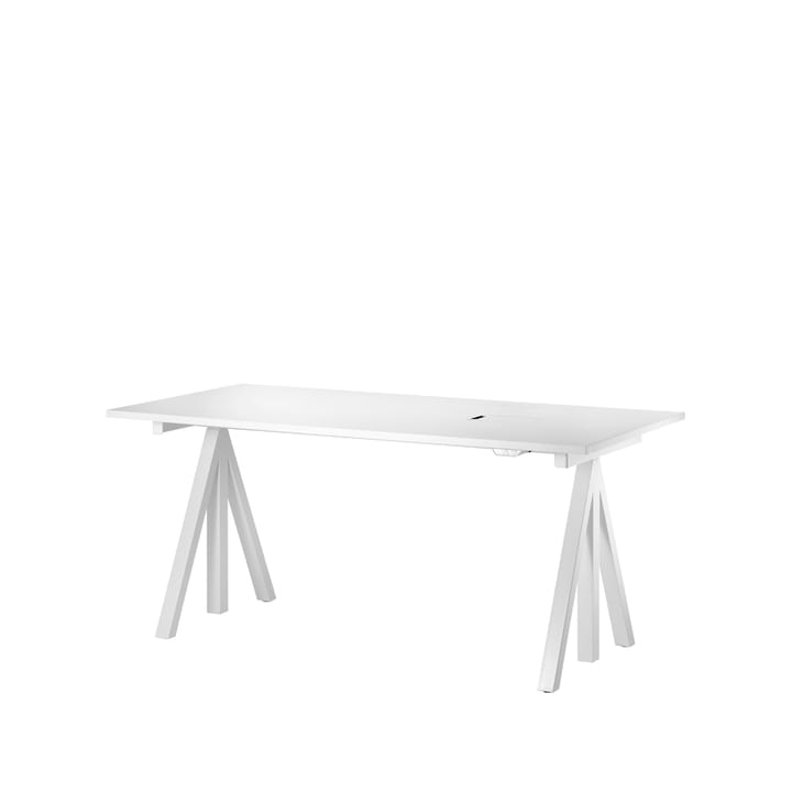 Works onderstel voor bureau - wit, in hoogte verstelbaar - Works