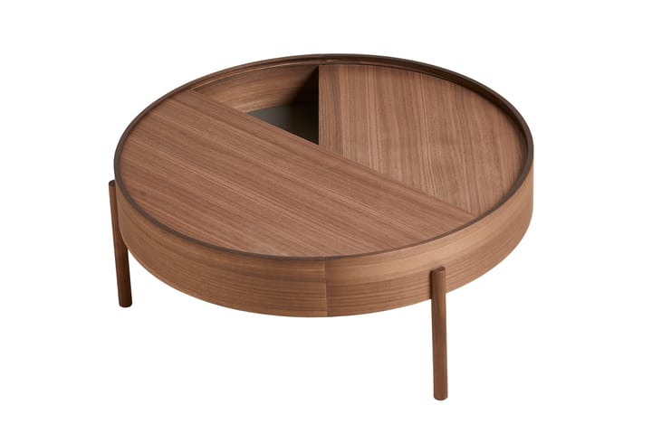 Arc bijzettafel Ø89 cm, Walnoot Woud