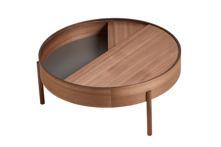 Arc bijzettafel Ø89 cm, Walnoot Woud