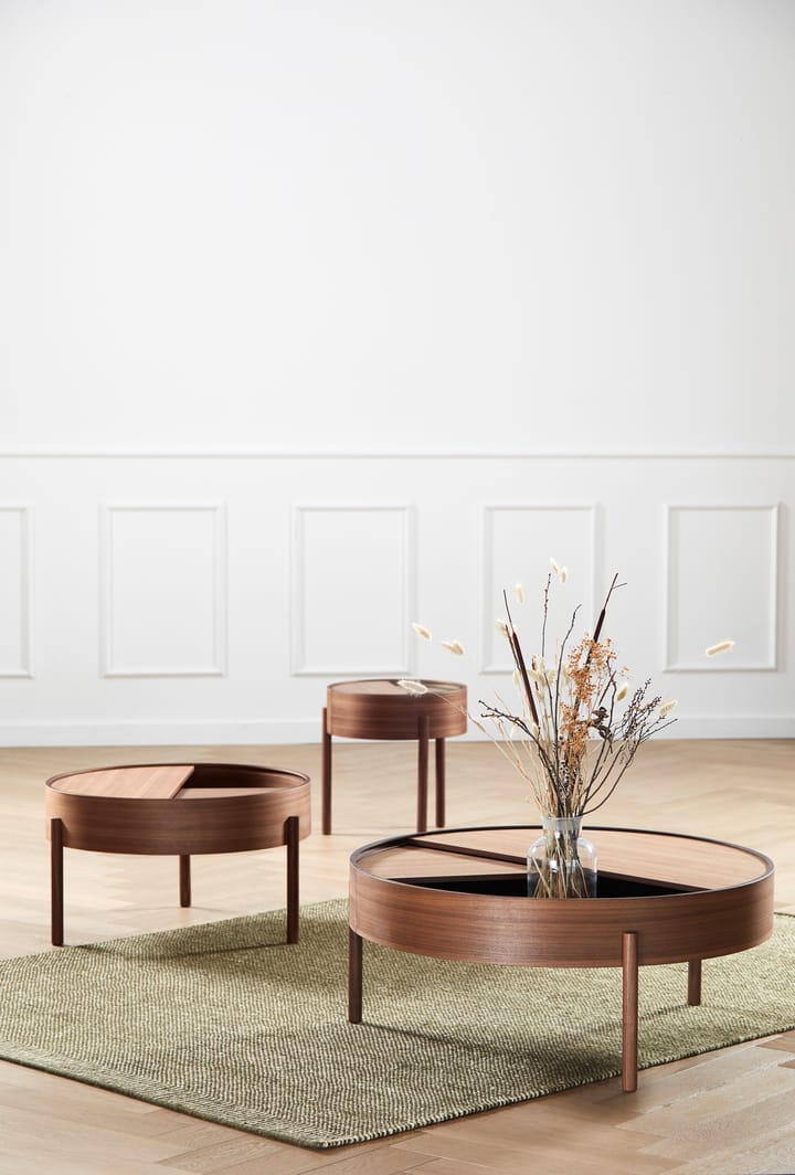 Arc bijzettafel Ø89 cm, Walnoot Woud