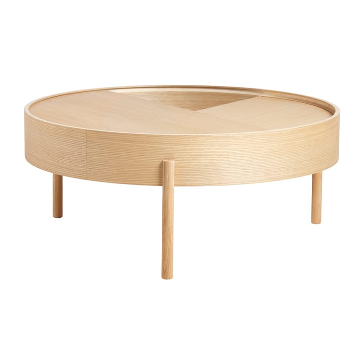 Arc bijzettafel Ø89 cm - Witgepigmenteerd eikenhout - Woud