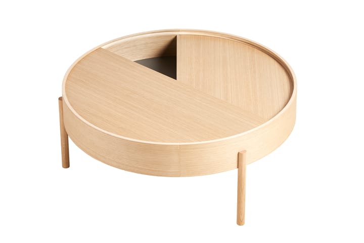 Arc bijzettafel Ø89 cm, Witgepigmenteerd eikenhout Woud