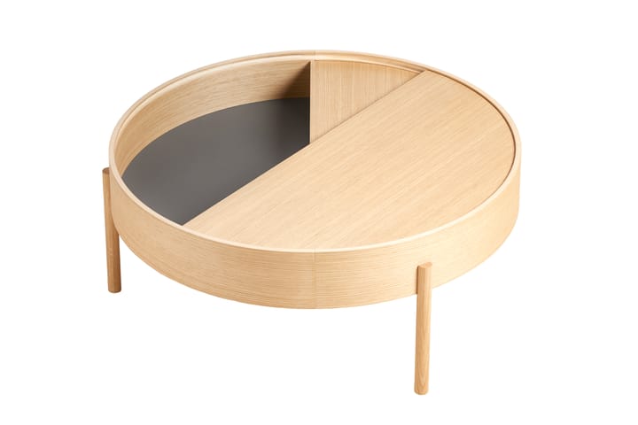 Arc bijzettafel Ø89 cm, Witgepigmenteerd eikenhout Woud