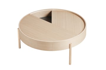 Arc bijzettafel Ø89 cm - Witgepigmenteerd essenhout - Woud