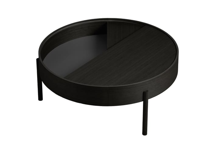 Arc bijzettafel Ø89 cm, Zwartgeschilderd essenhout Woud