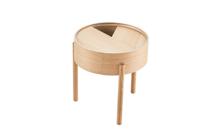 Arc bijzettafel, Witgepigmenteerd eikenhout Woud