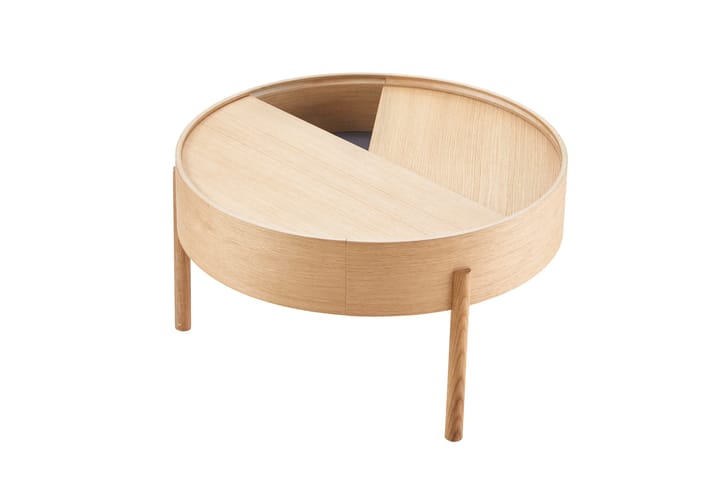 Arc salontafel Ø66 cm, Witgepigmenteerd eikenhout Woud