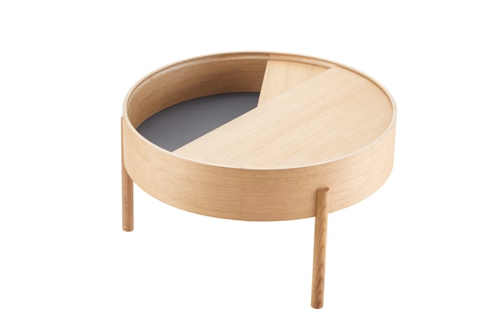 Arc salontafel Ø66 cm, Witgepigmenteerd eikenhout Woud