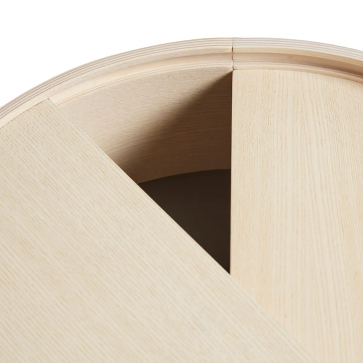 Arc salontafel Ø66 cm, witgepigmenteerd essen Woud