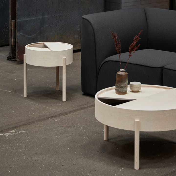 Arc salontafel Ø66 cm, witgepigmenteerd essen Woud