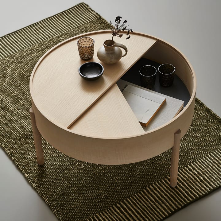 Arc salontafel Ø66 cm, witgepigmenteerd essen Woud