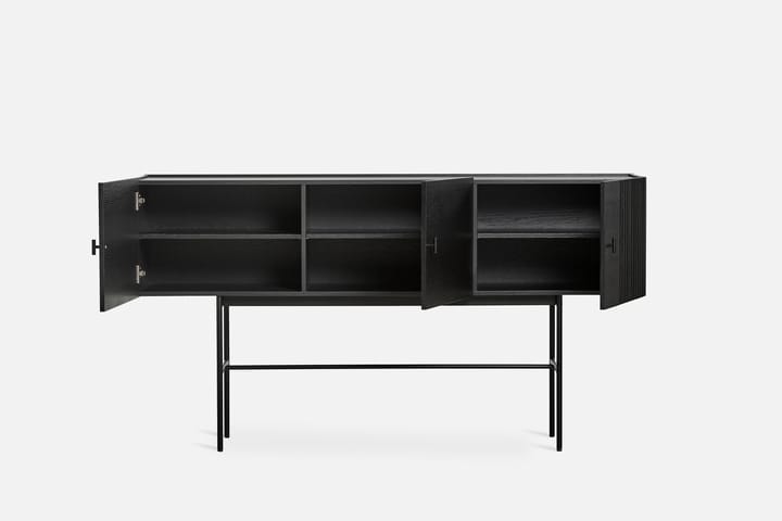 Array bijzettafel, 180 cm, Zwartgeschilderd eikenhout Woud