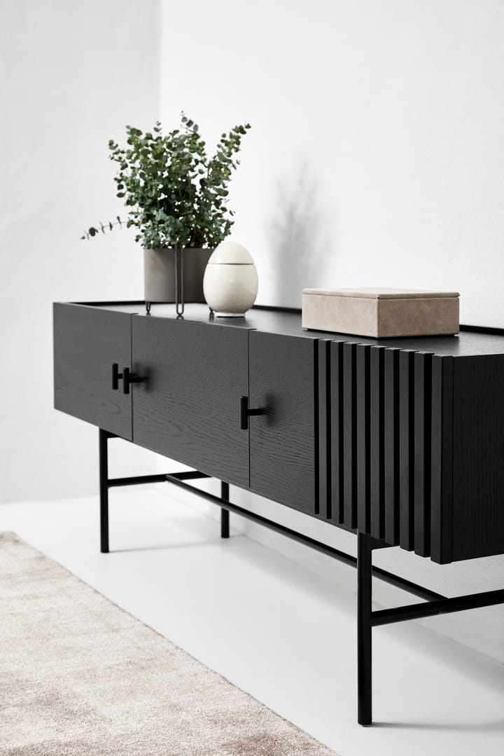 Array bijzettafel laag, 150 cm, Zwartgeschilderd eikenhout Woud