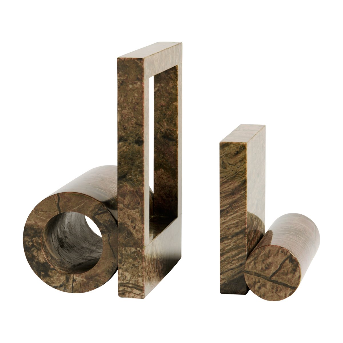 Woud Booknd boekensteun marmer Bruin | Scandinavisch Interieur | Decoratieve accessoires | Bruin