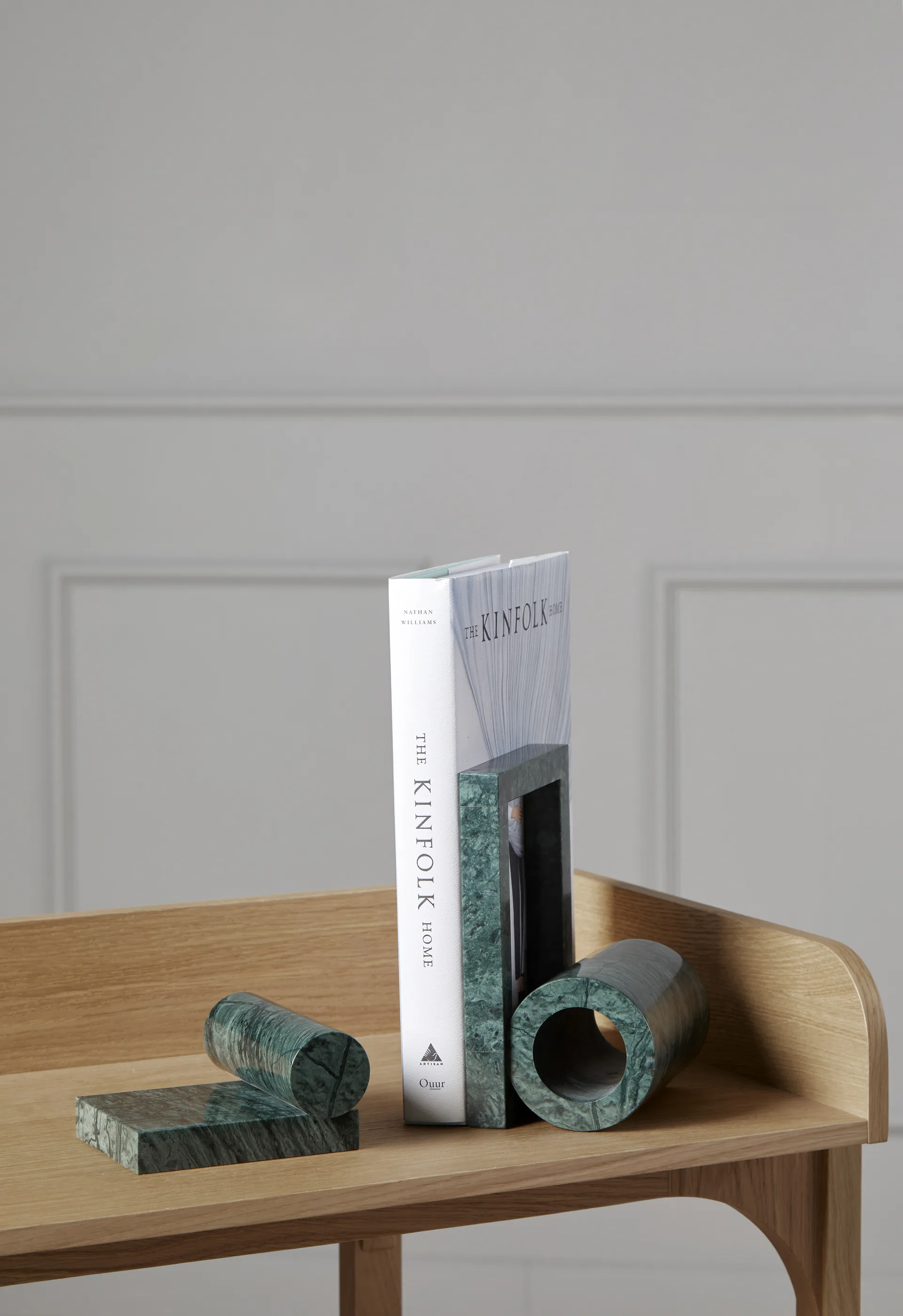 Booknd boekensteun marmer, Groen Woud