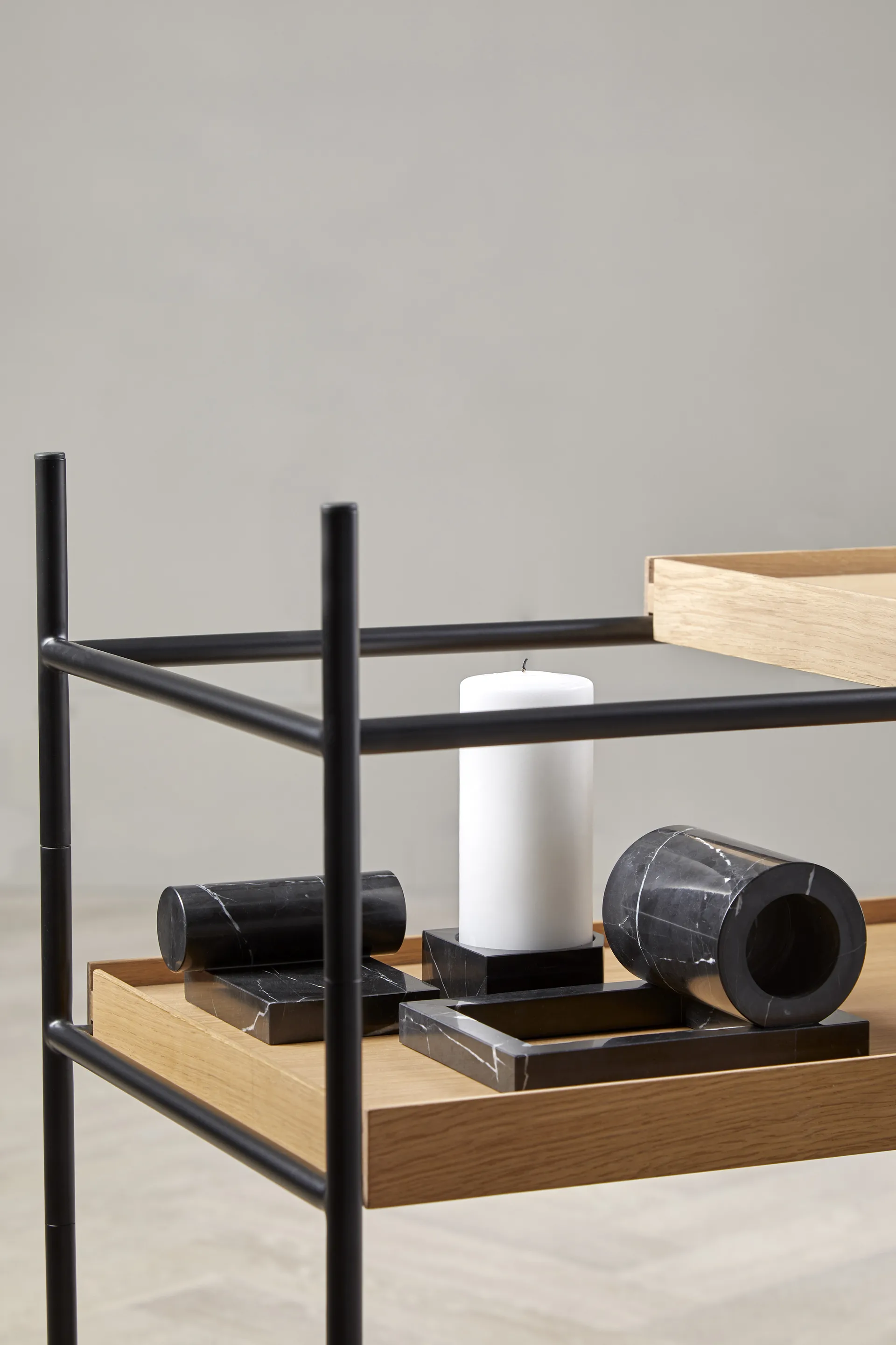 Booknd boekensteun marmer, Zwart Woud